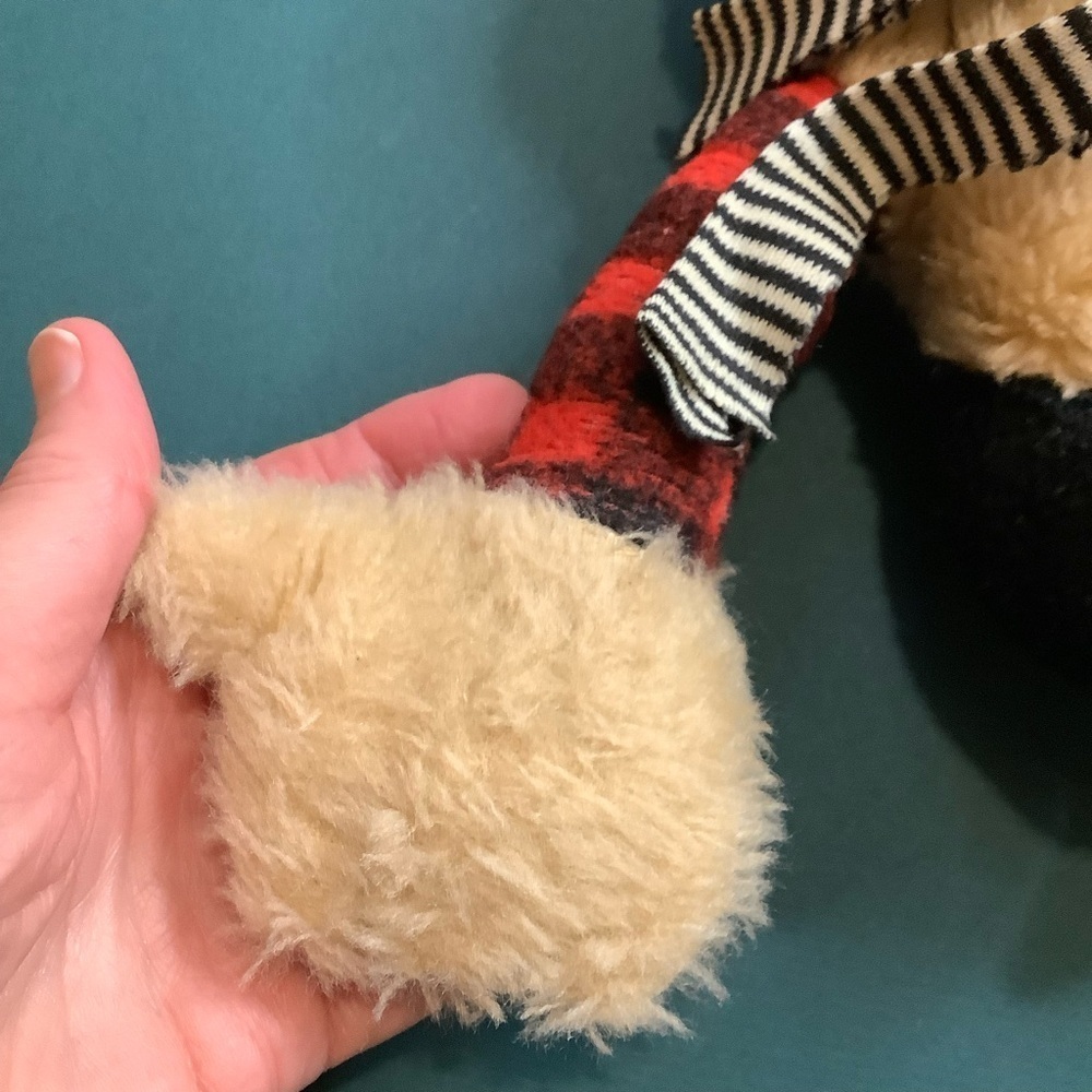 VINTAGE Scottish Plaid Humpty Dumpty Plush Stuffed Toy Wool Tartan - Picture 7 of 11